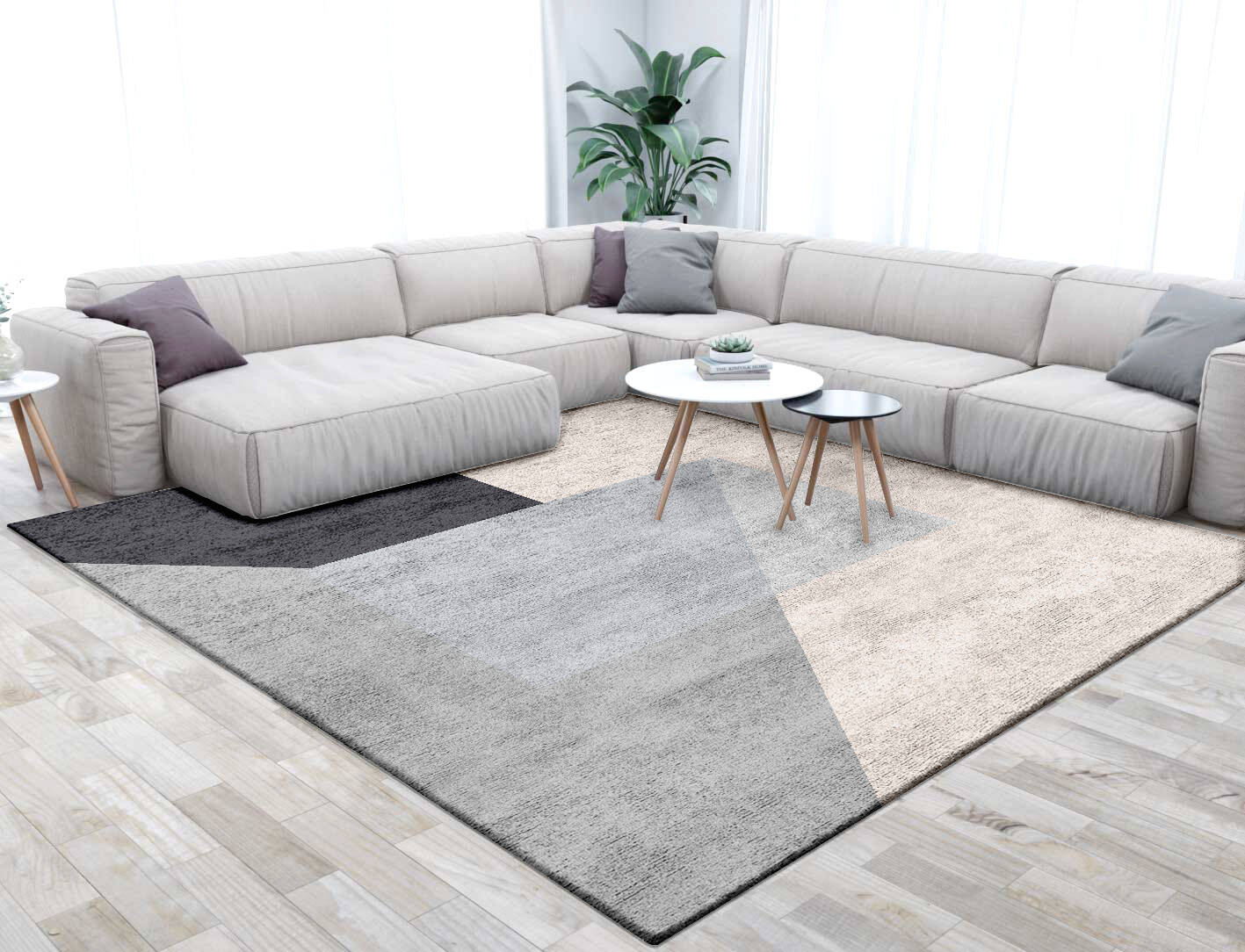 Mardy  Square Hand Tufted Bamboo Silk Custom Rug by Rug Artisan