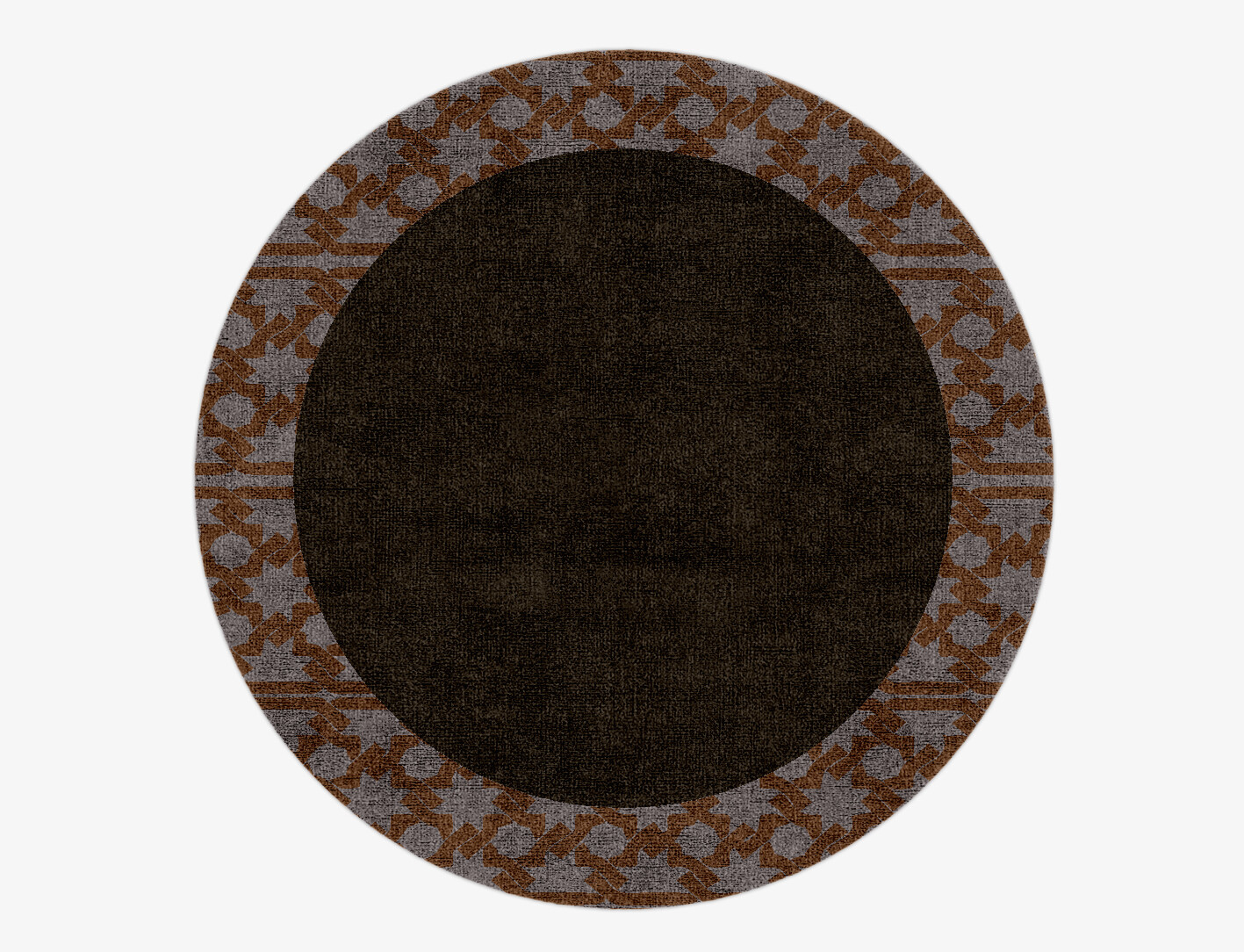 Margo Geometric Round Hand Knotted Bamboo Silk Custom Rug by Rug Artisan