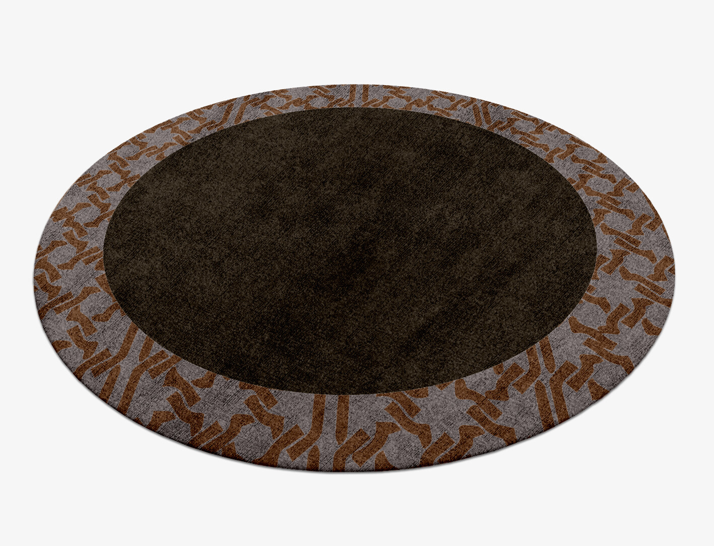 Margo Geometric Round Hand Knotted Bamboo Silk Custom Rug by Rug Artisan
