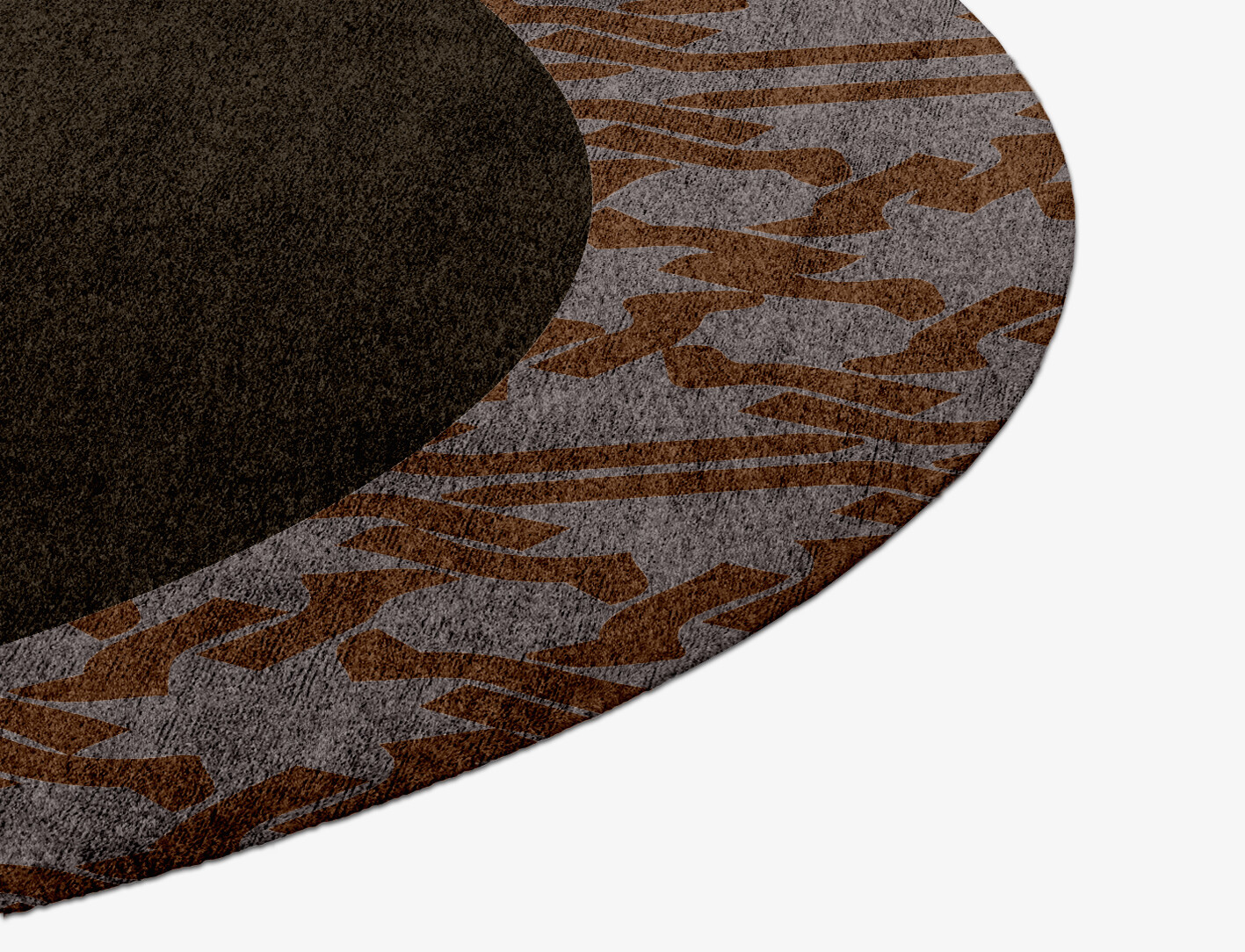 Margo Geometric Round Hand Knotted Bamboo Silk Custom Rug by Rug Artisan
