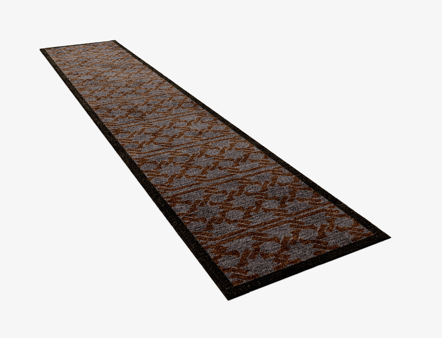 Margo Geometric Runner Hand Knotted Bamboo Silk Custom Rug by Rug Artisan