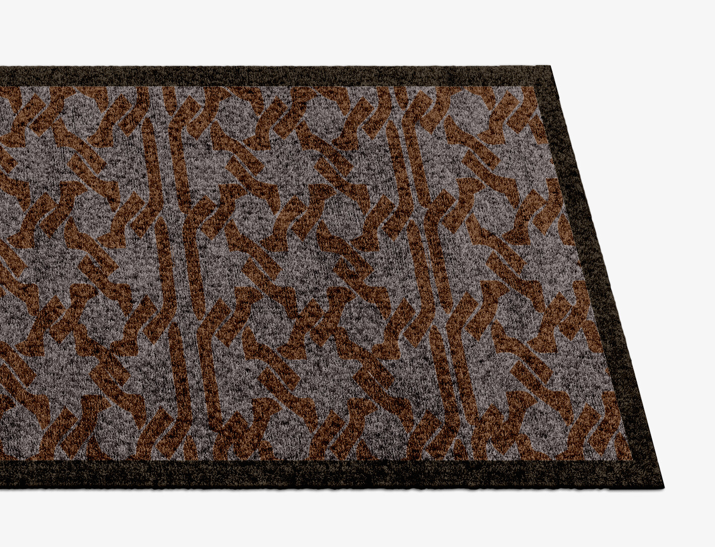 Margo Geometric Runner Hand Knotted Bamboo Silk Custom Rug by Rug Artisan