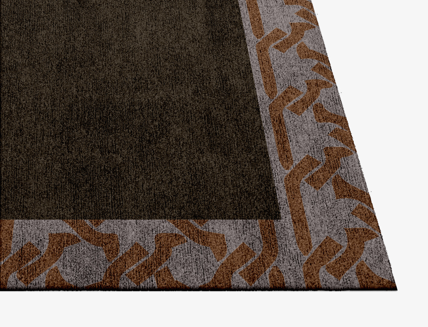 Margo Geometric Square Hand Knotted Bamboo Silk Custom Rug by Rug Artisan