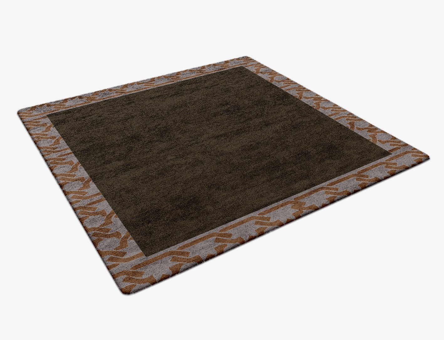 Margo Geometric Square Hand Tufted Bamboo Silk Custom Rug by Rug Artisan