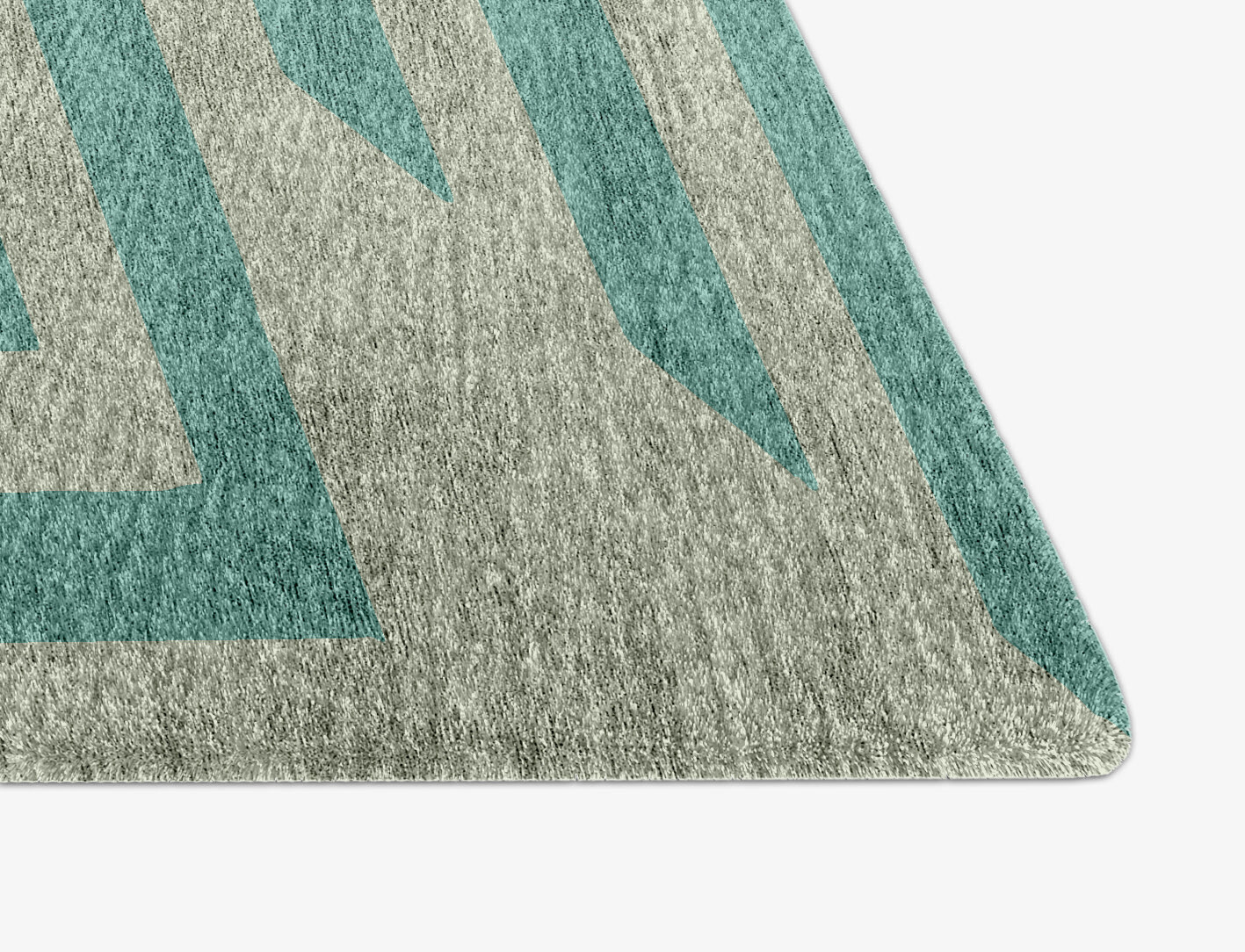 Mark Geometric Arch Hand Knotted Bamboo Silk Custom Rug by Rug Artisan