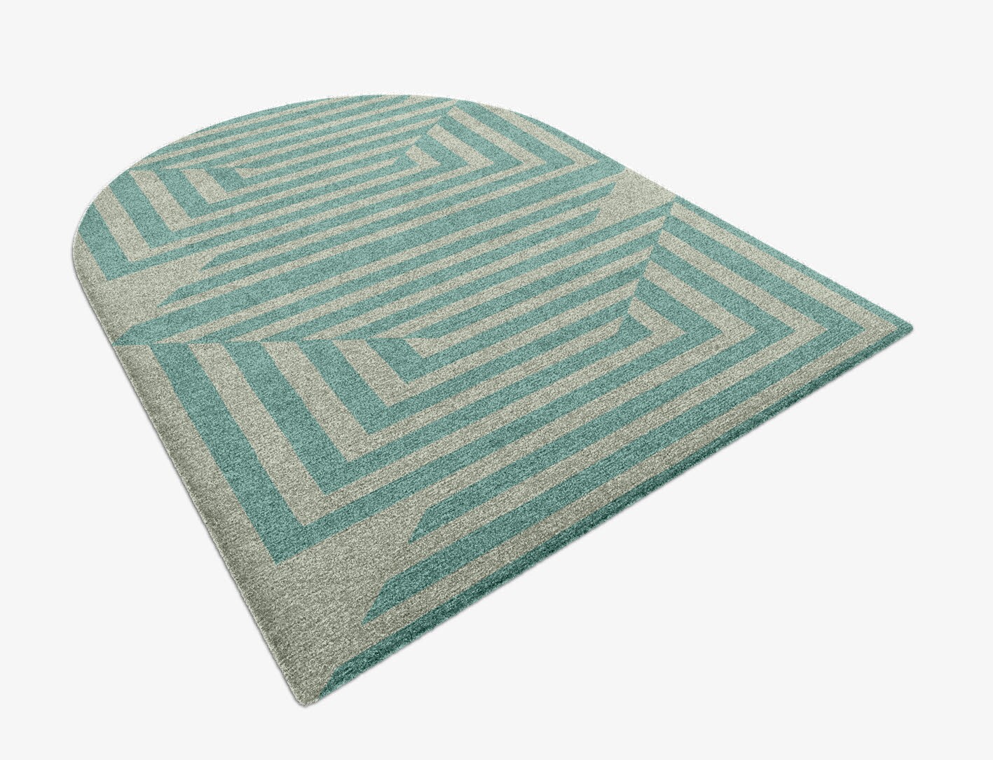 Mark Geometric Arch Hand Knotted Tibetan Wool Custom Rug by Rug Artisan