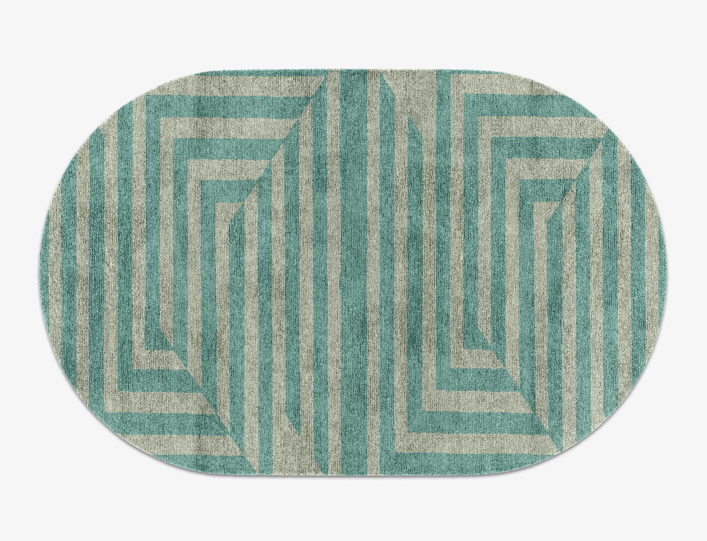 Mark Geometric Capsule Hand Knotted Bamboo Silk Custom Rug by Rug Artisan