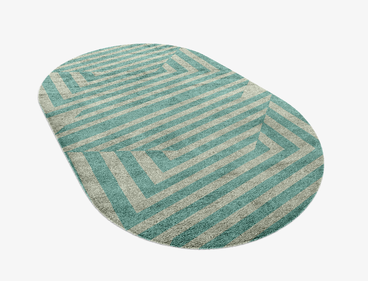 Mark Geometric Capsule Hand Knotted Bamboo Silk Custom Rug by Rug Artisan