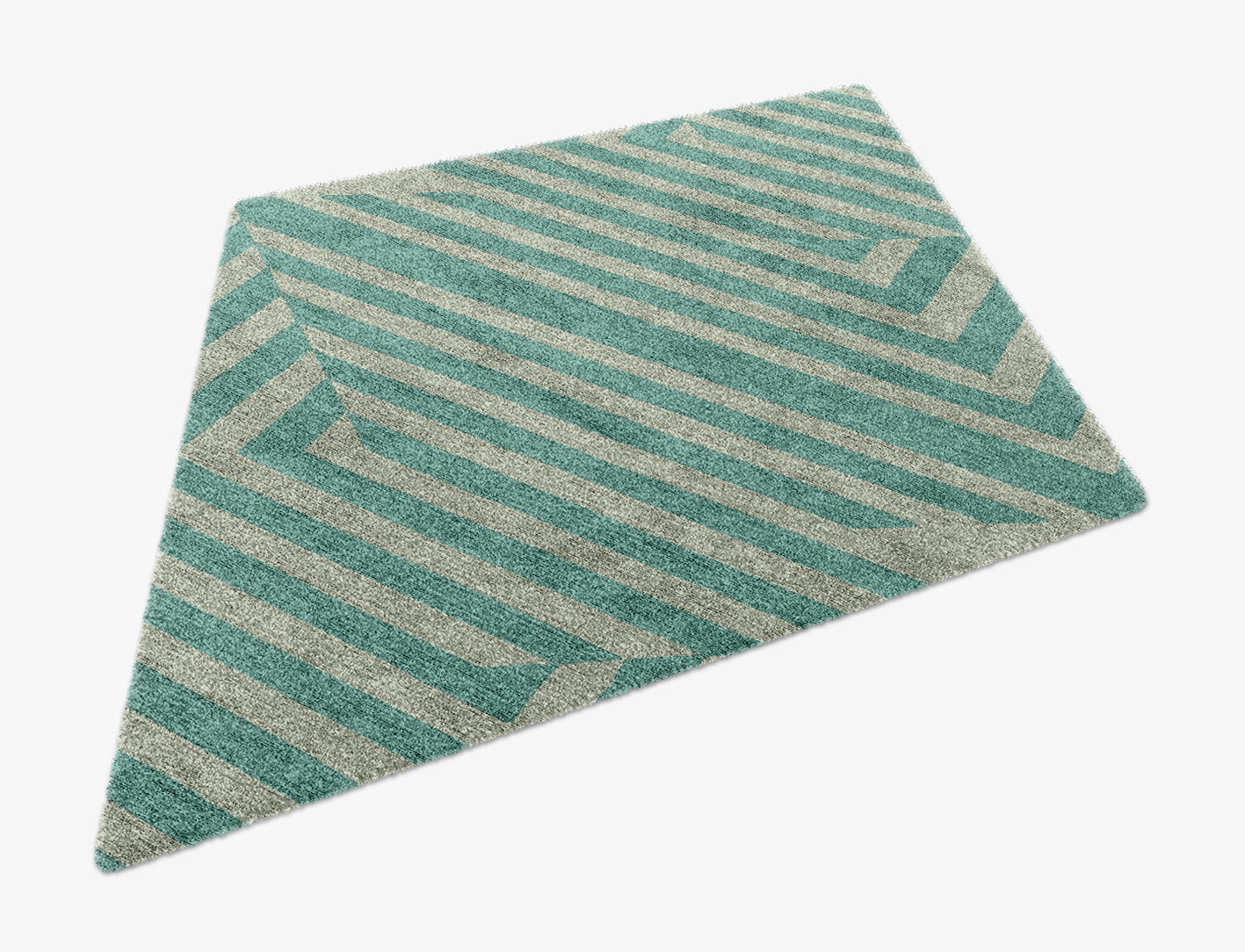 Mark Geometric Diamond Hand Knotted Bamboo Silk Custom Rug by Rug Artisan