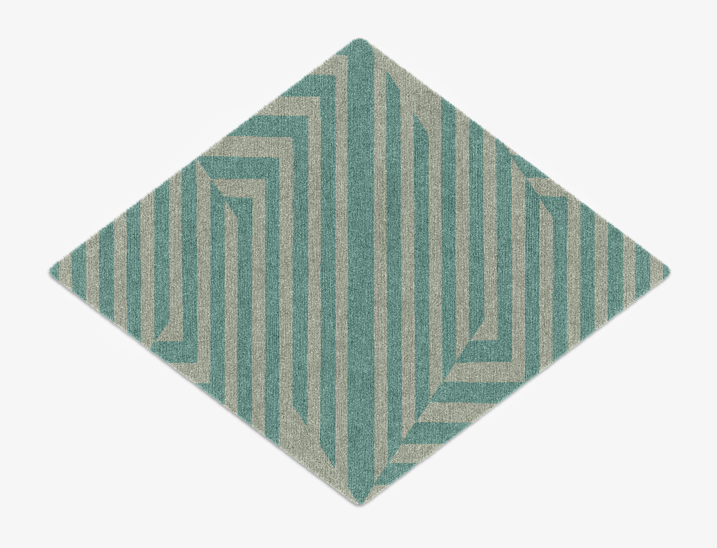Mark Geometric Diamond Hand Knotted Tibetan Wool Custom Rug by Rug Artisan