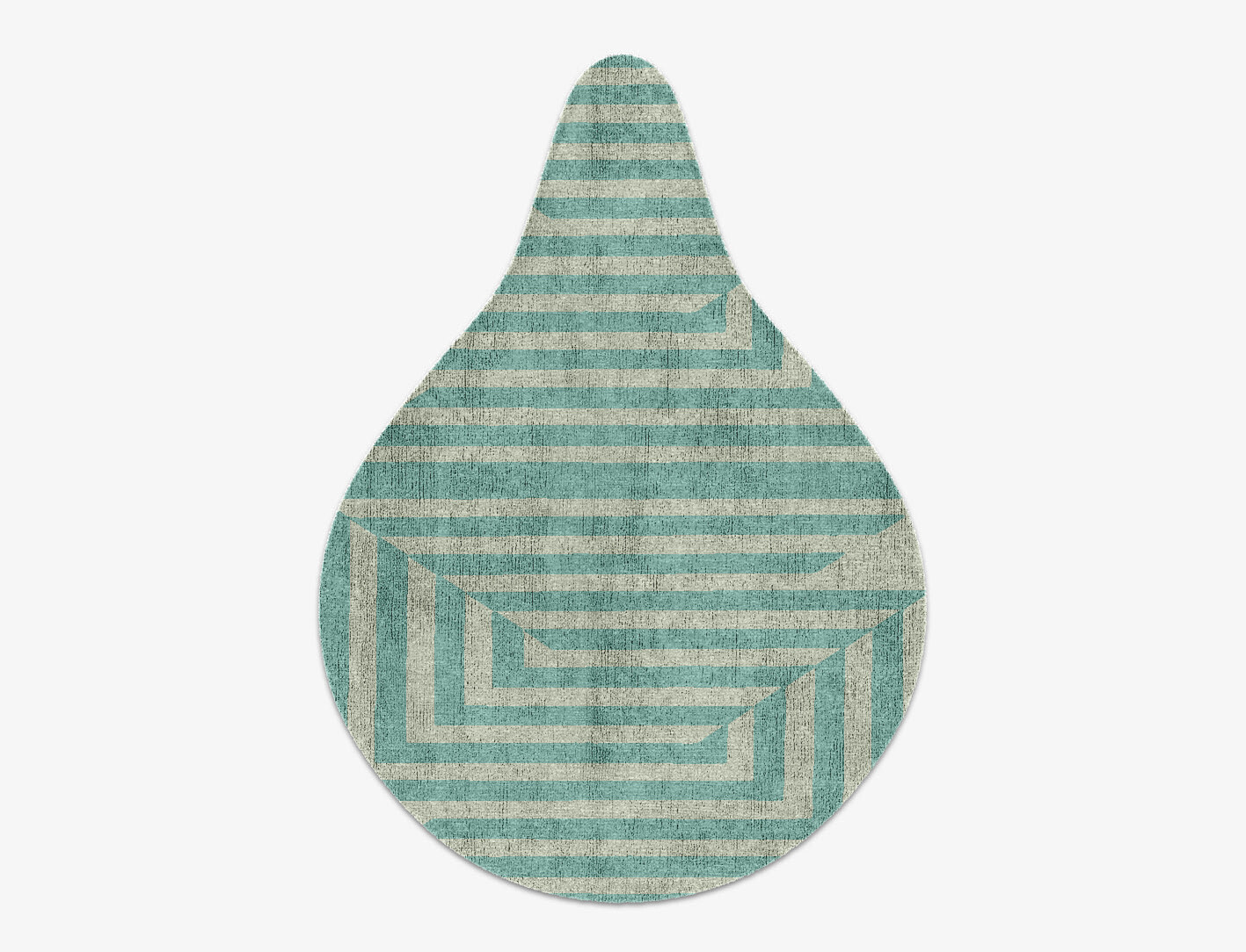 Mark Geometric Drop Hand Knotted Bamboo Silk Custom Rug by Rug Artisan