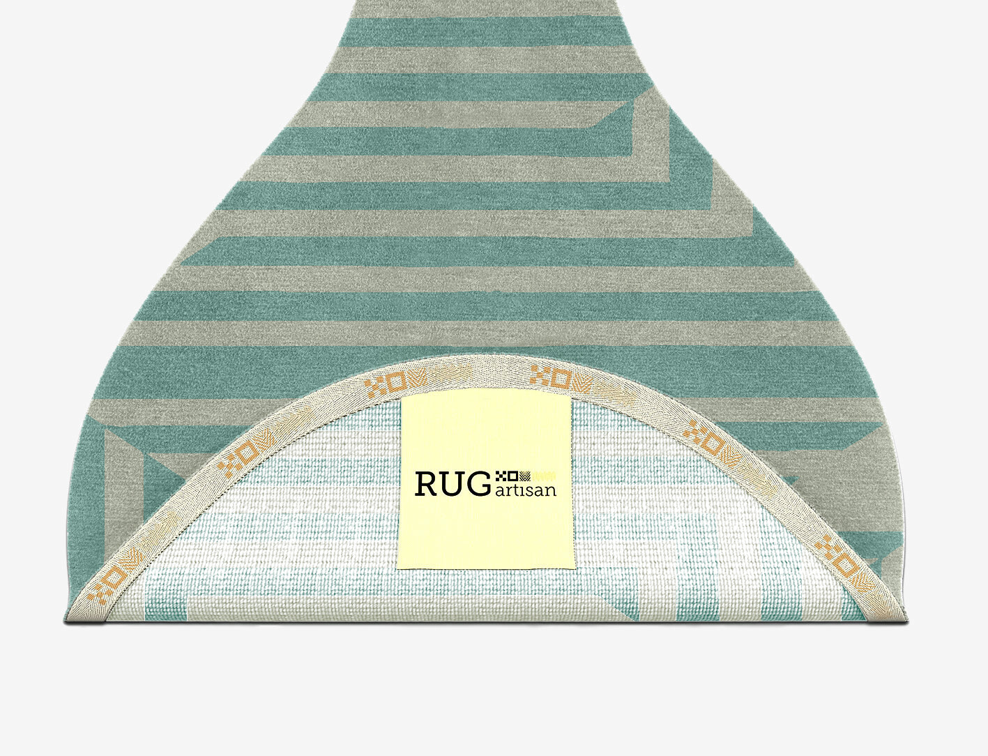 Mark Geometric Drop Hand Knotted Tibetan Wool Custom Rug by Rug Artisan