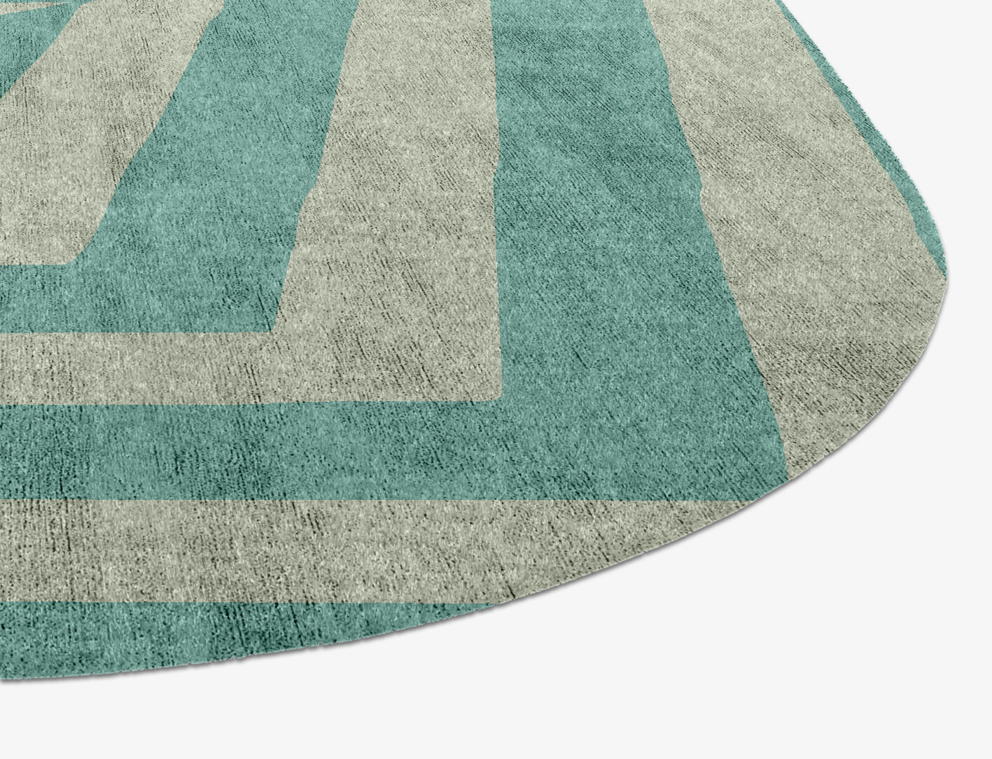 Mark Geometric Eight Hand Knotted Bamboo Silk Custom Rug by Rug Artisan