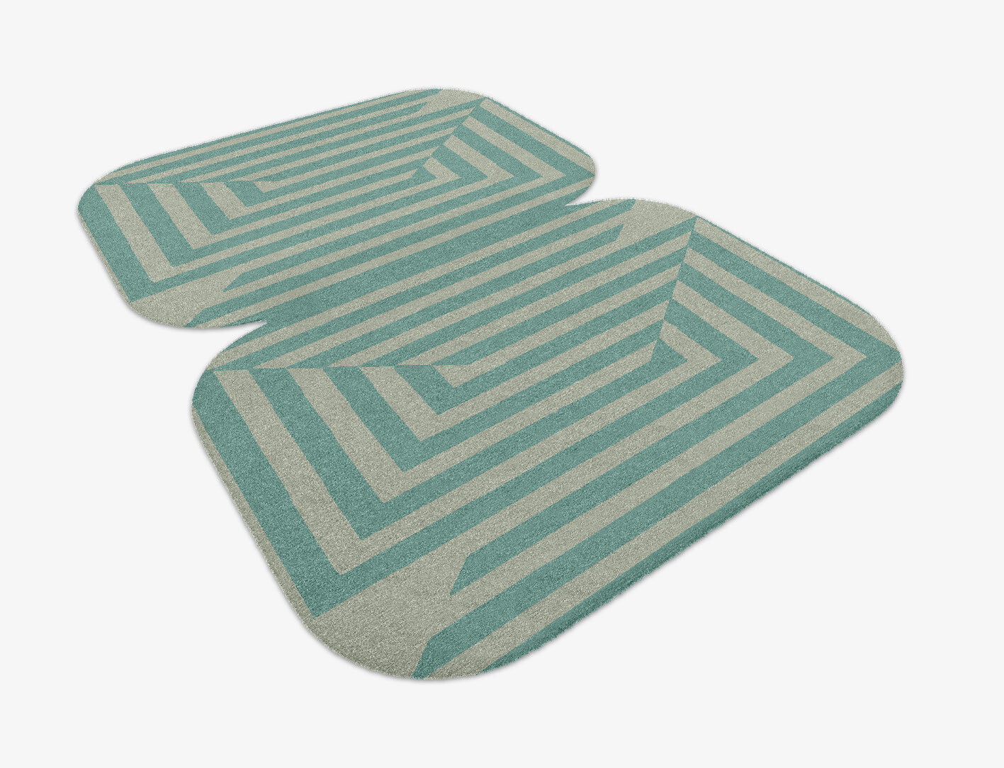 Mark Geometric Eight Hand Knotted Tibetan Wool Custom Rug by Rug Artisan