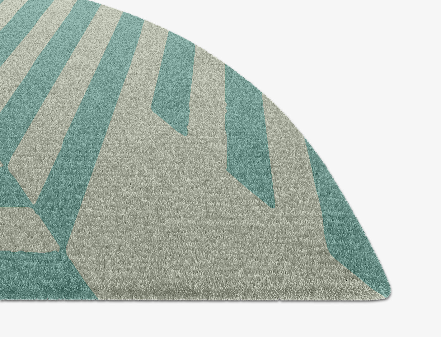 Mark Geometric Halfmoon Hand Knotted Tibetan Wool Custom Rug by Rug Artisan
