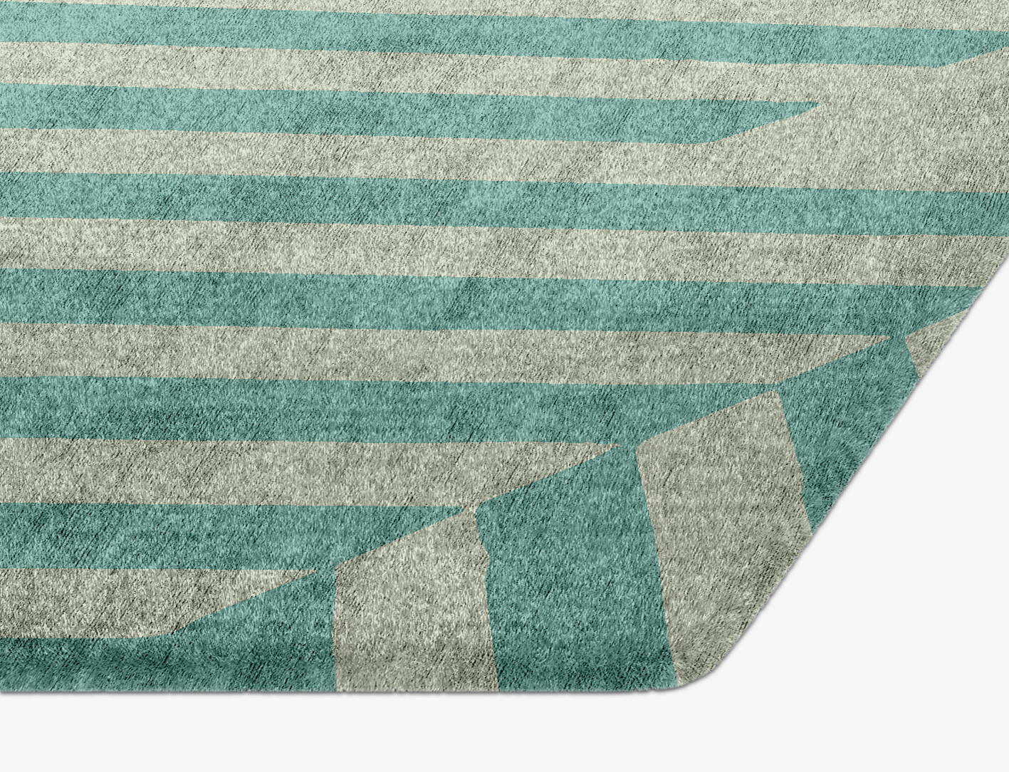 Mark Geometric Hexagon Hand Knotted Bamboo Silk Custom Rug by Rug Artisan
