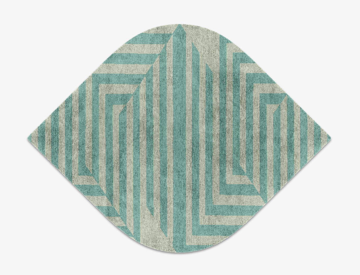 Mark Geometric Ogee Hand Knotted Bamboo Silk Custom Rug by Rug Artisan