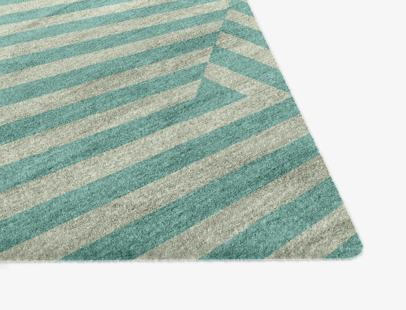 Mark Geometric Ogee Hand Knotted Bamboo Silk Custom Rug by Rug Artisan