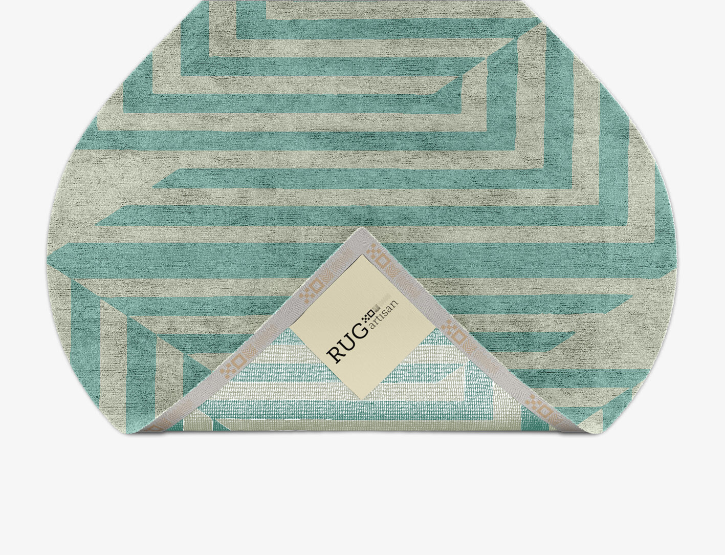 Mark Geometric Ogee Hand Knotted Bamboo Silk Custom Rug by Rug Artisan
