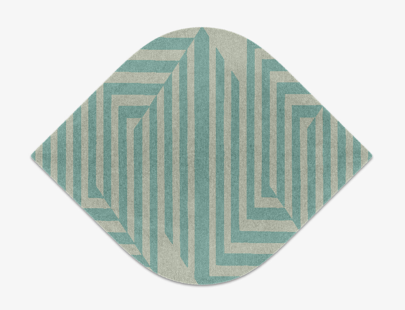 Mark Geometric Ogee Hand Knotted Tibetan Wool Custom Rug by Rug Artisan