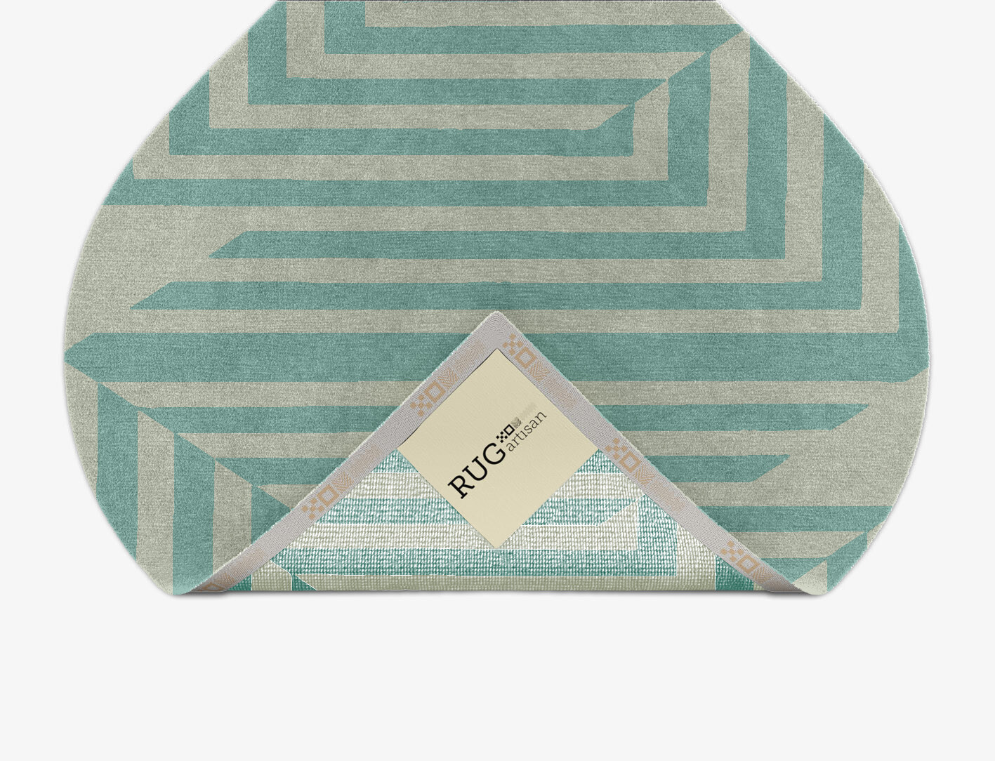 Mark Geometric Ogee Hand Knotted Tibetan Wool Custom Rug by Rug Artisan