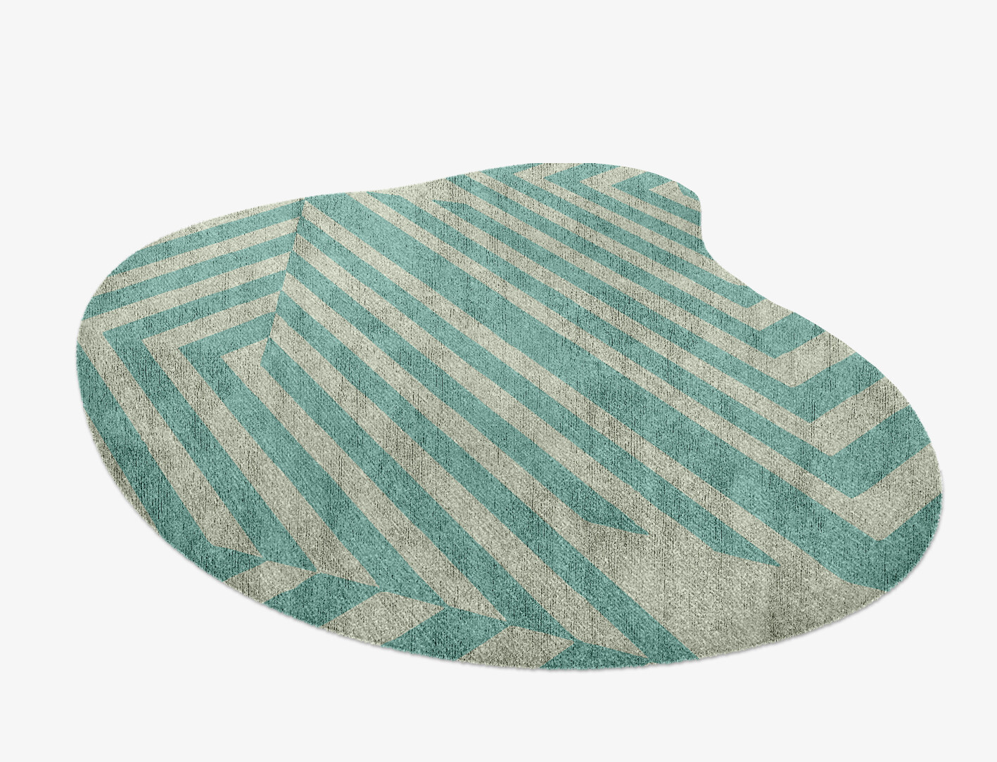 Mark Geometric Splash Hand Knotted Bamboo Silk Custom Rug by Rug Artisan