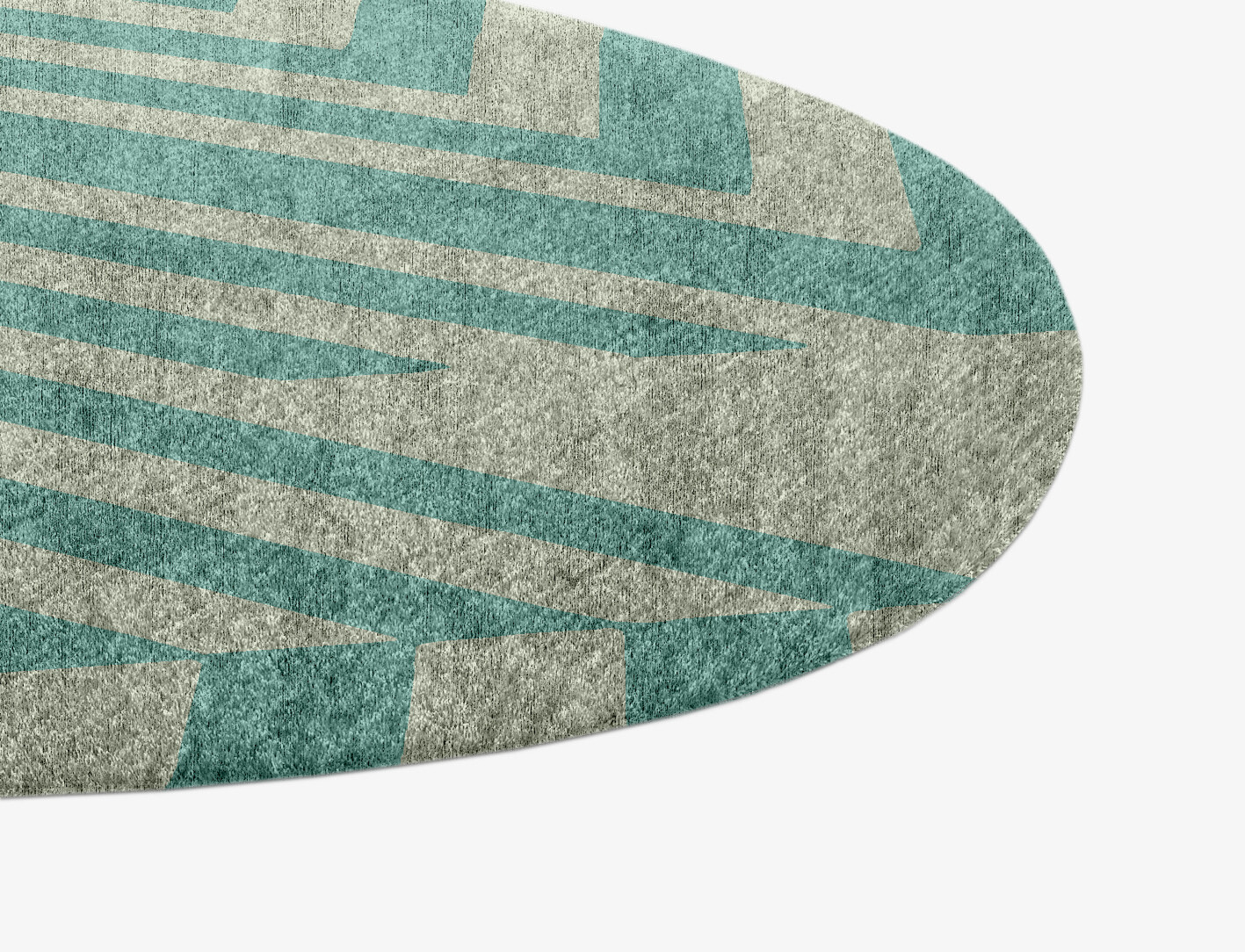 Mark Geometric Splash Hand Knotted Bamboo Silk Custom Rug by Rug Artisan