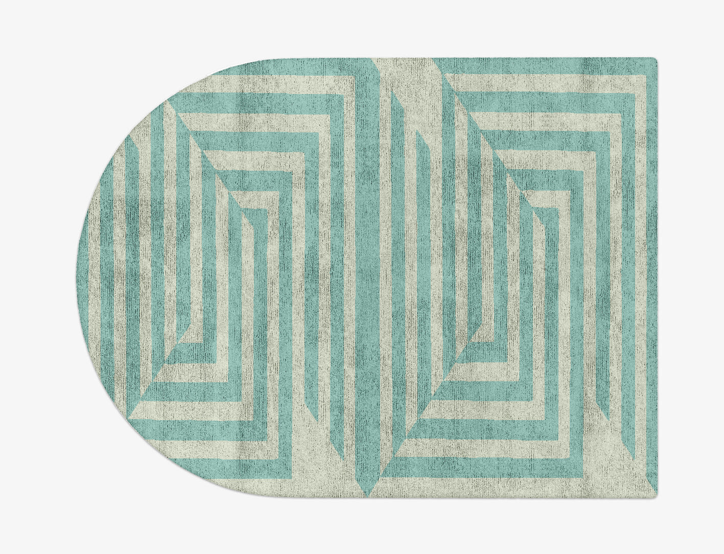 Mark Geometric Arch Hand Tufted Bamboo Silk Custom Rug by Rug Artisan
