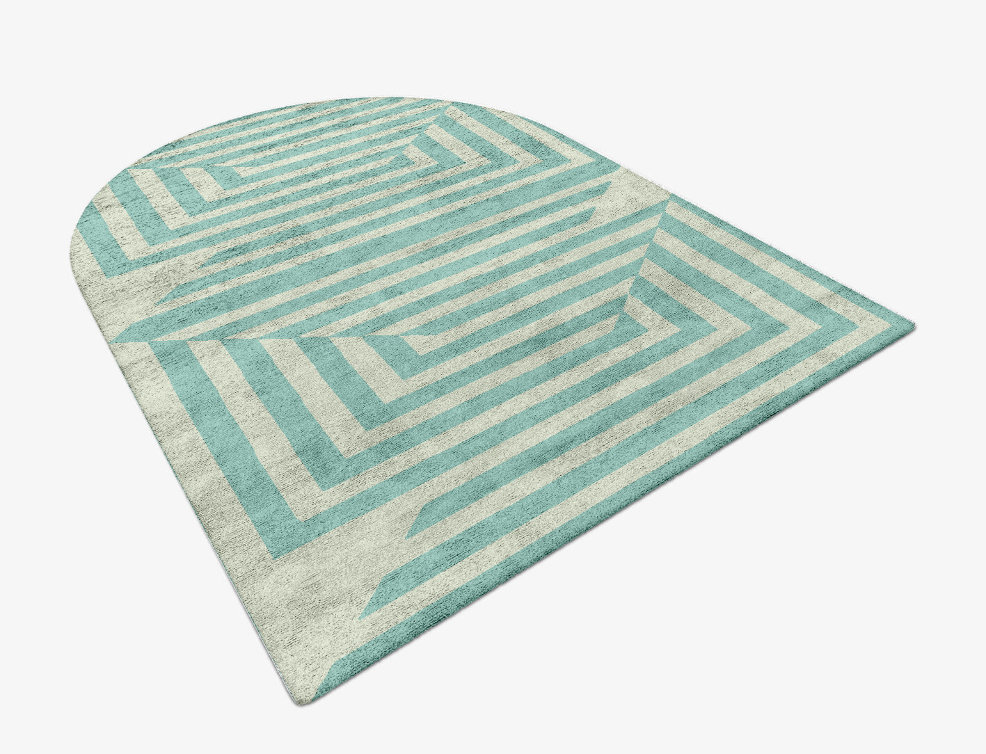 Mark Geometric Arch Hand Tufted Bamboo Silk Custom Rug by Rug Artisan