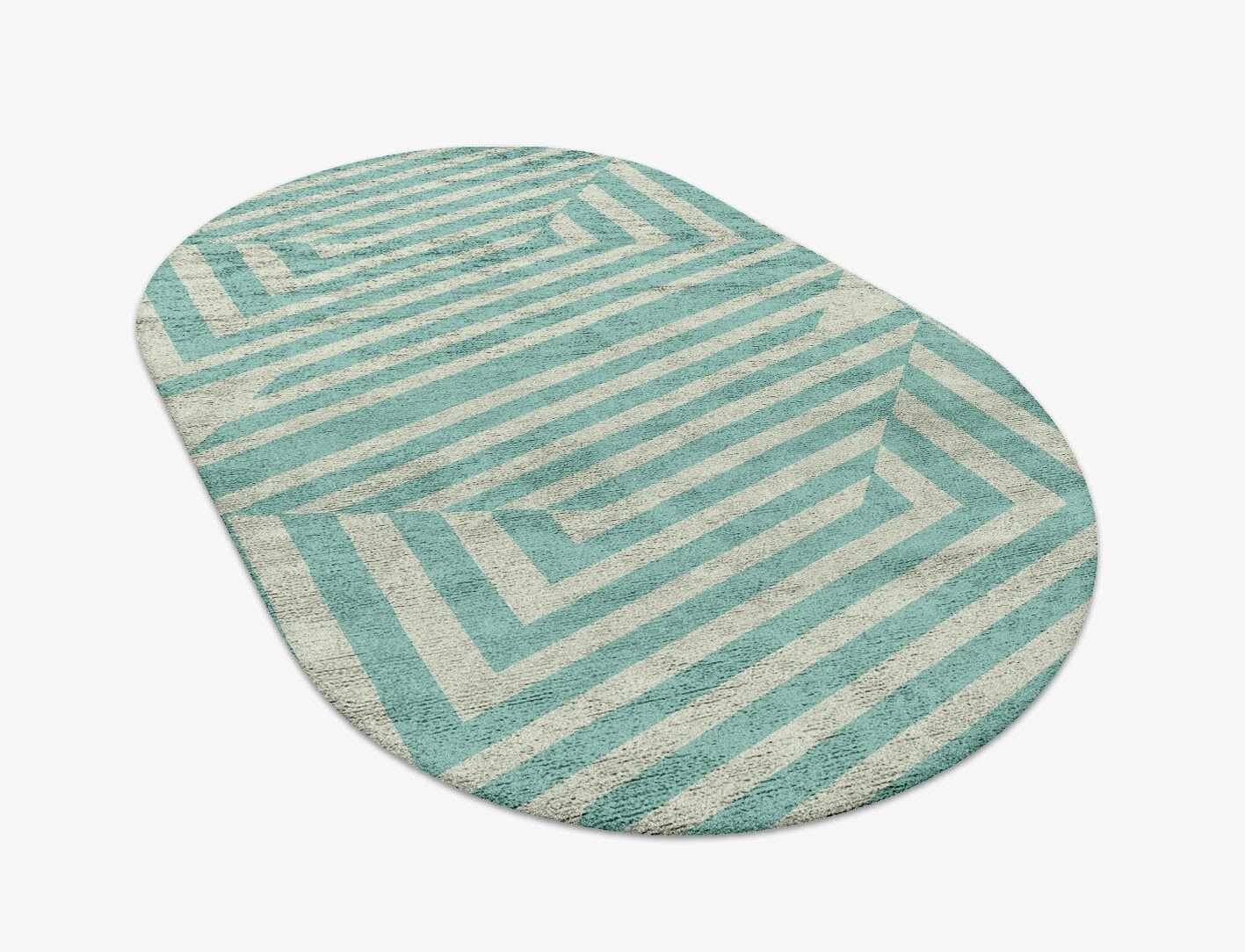 Mark Geometric Capsule Hand Tufted Bamboo Silk Custom Rug by Rug Artisan