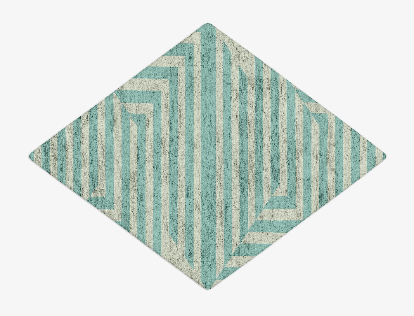 Mark Geometric Diamond Hand Tufted Bamboo Silk Custom Rug by Rug Artisan