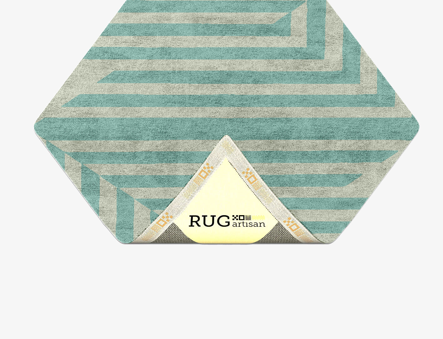 Mark Geometric Diamond Hand Tufted Bamboo Silk Custom Rug by Rug Artisan