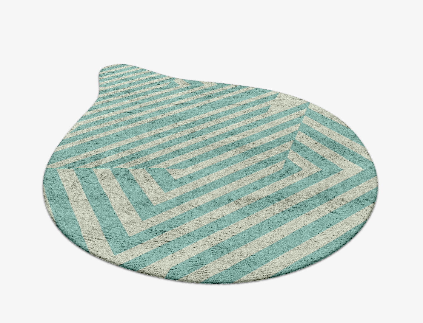 Mark Geometric Drop Hand Tufted Bamboo Silk Custom Rug by Rug Artisan