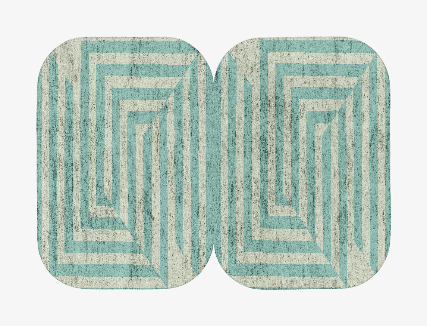 Mark Geometric Eight Hand Tufted Bamboo Silk Custom Rug by Rug Artisan