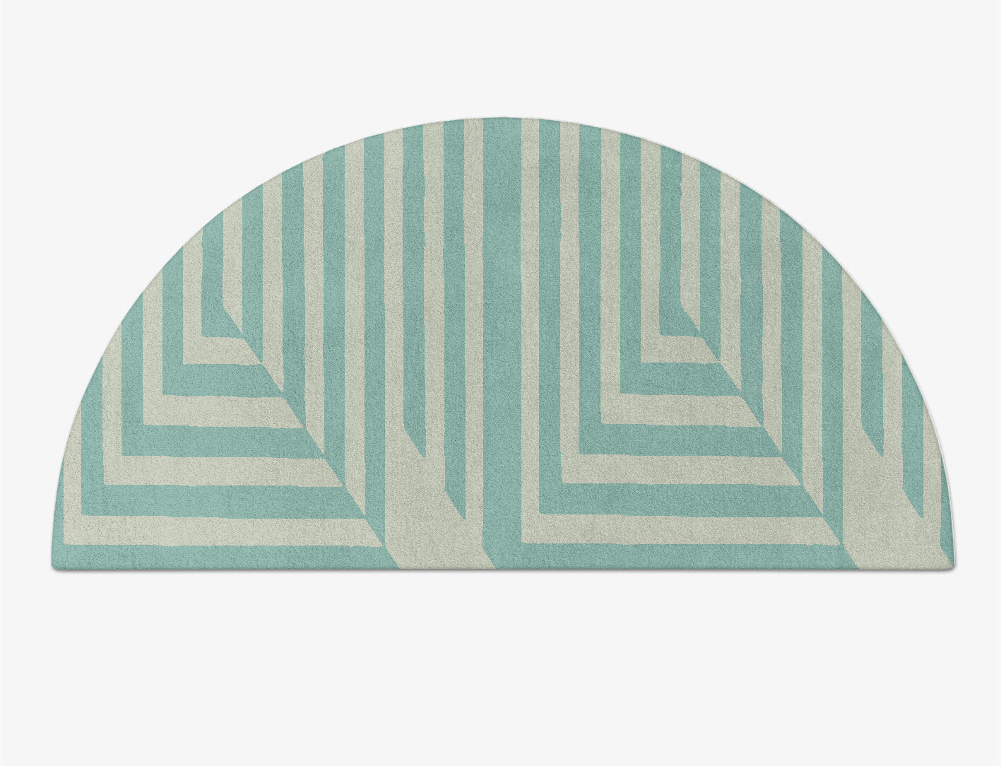 Mark Geometric Halfmoon Hand Tufted Pure Wool Custom Rug by Rug Artisan
