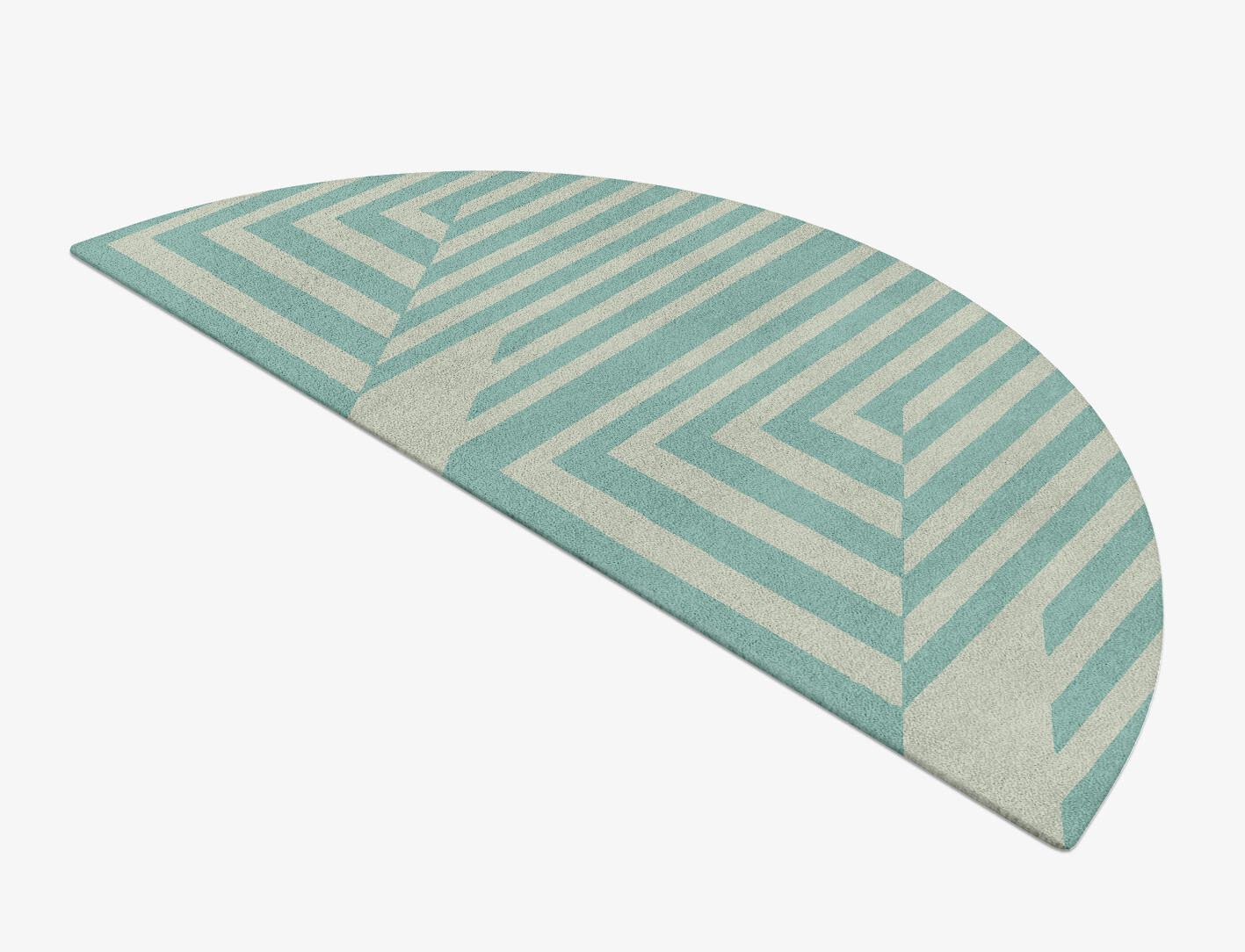 Mark Geometric Halfmoon Hand Tufted Pure Wool Custom Rug by Rug Artisan