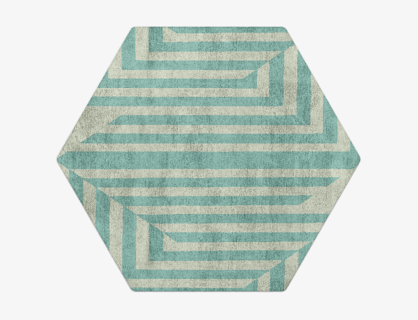 Mark Geometric Hexagon Hand Tufted Bamboo Silk Custom Rug by Rug Artisan
