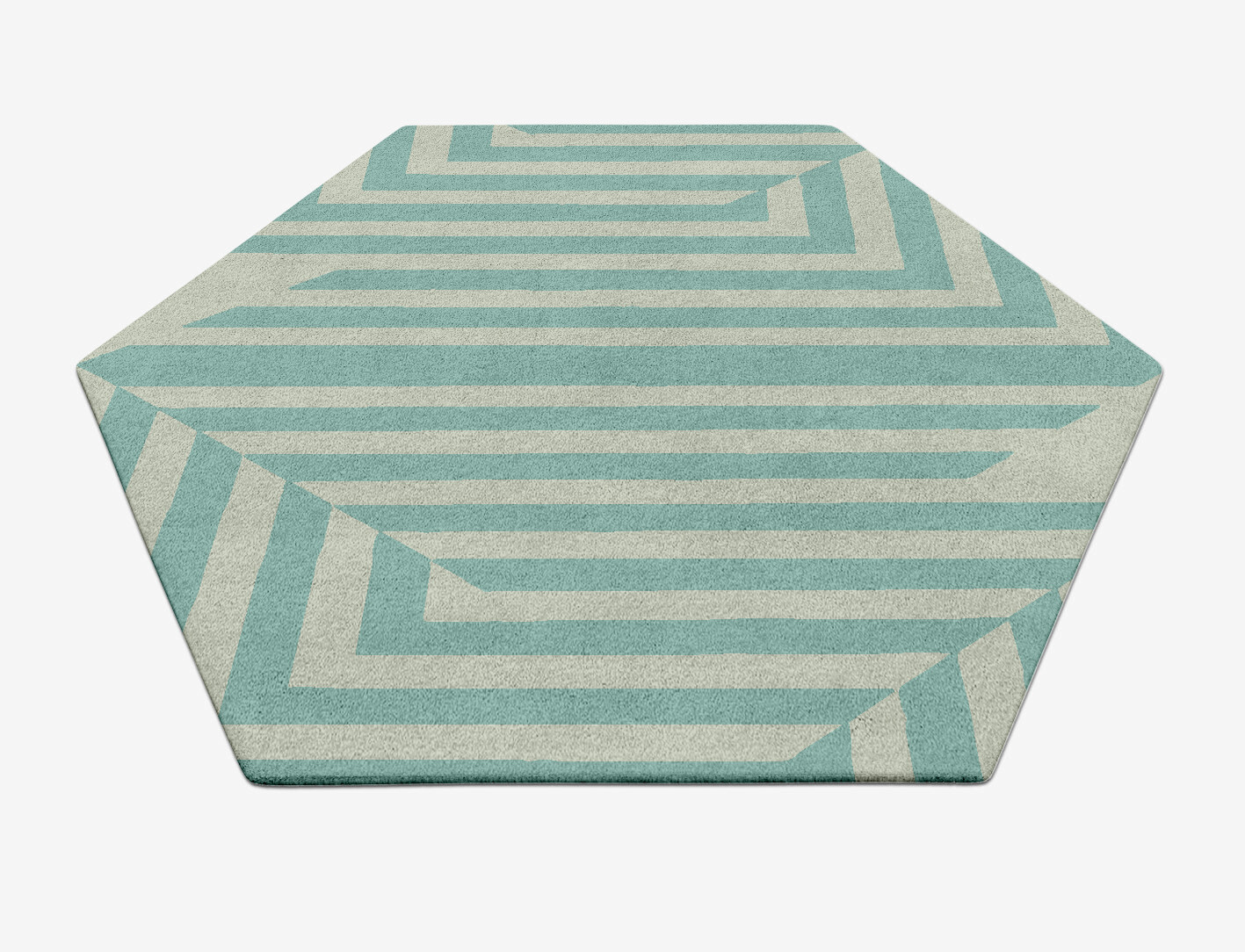 Mark Geometric Hexagon Hand Tufted Pure Wool Custom Rug by Rug Artisan