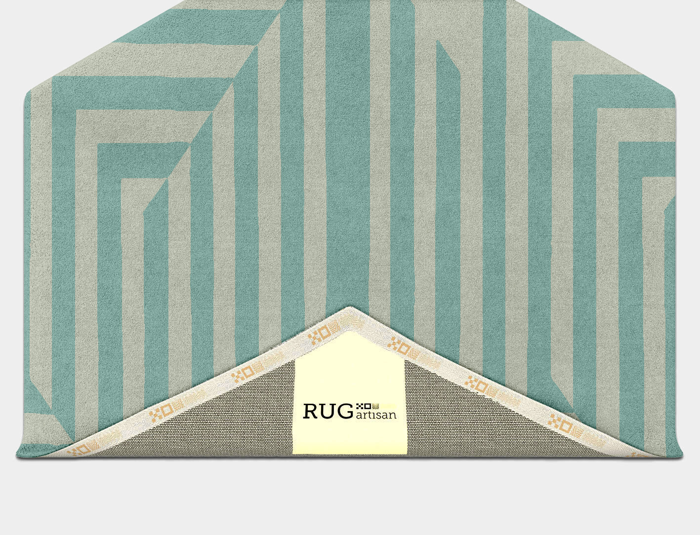 Mark Geometric Hexagon Hand Tufted Pure Wool Custom Rug by Rug Artisan