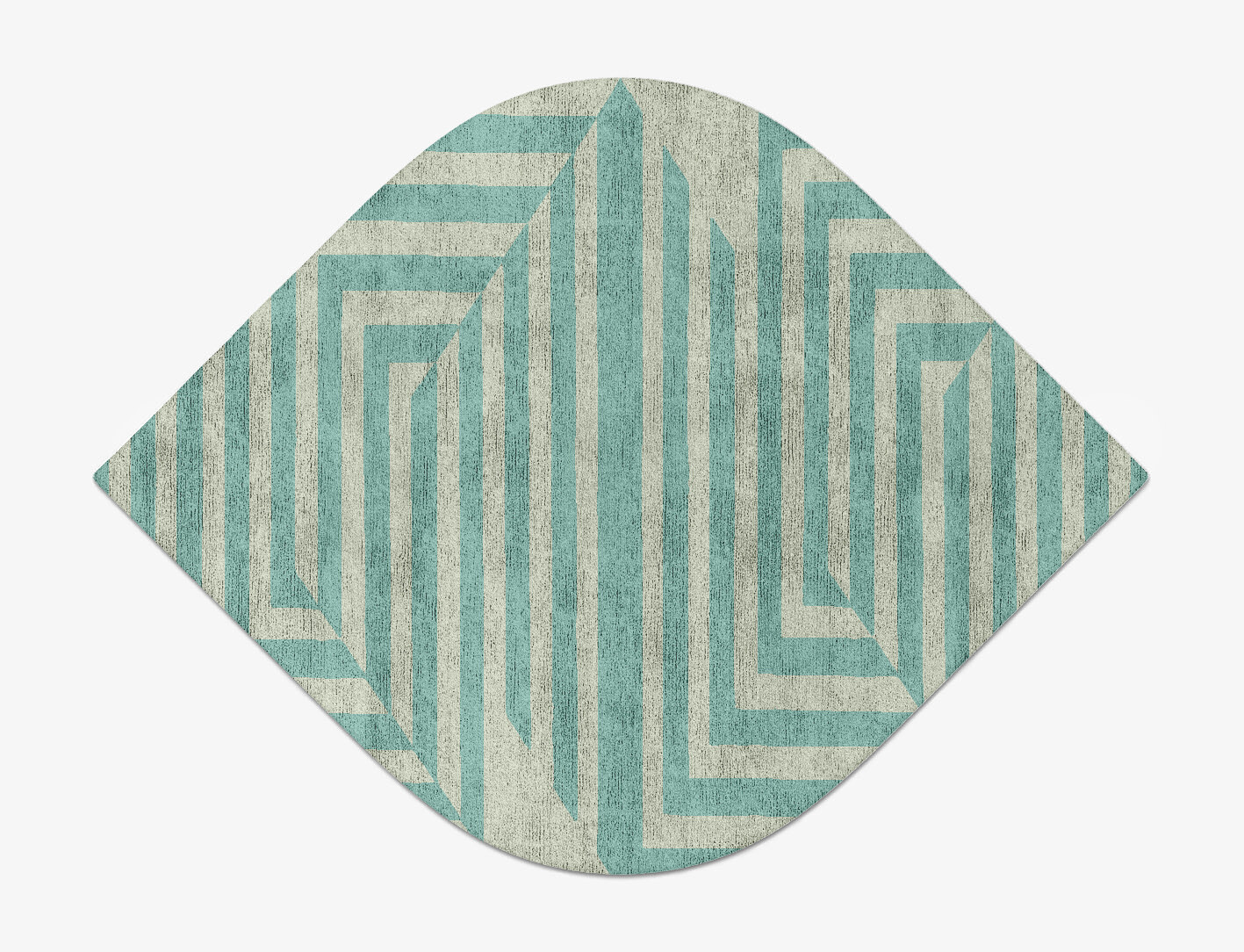 Mark Geometric Ogee Hand Tufted Bamboo Silk Custom Rug by Rug Artisan