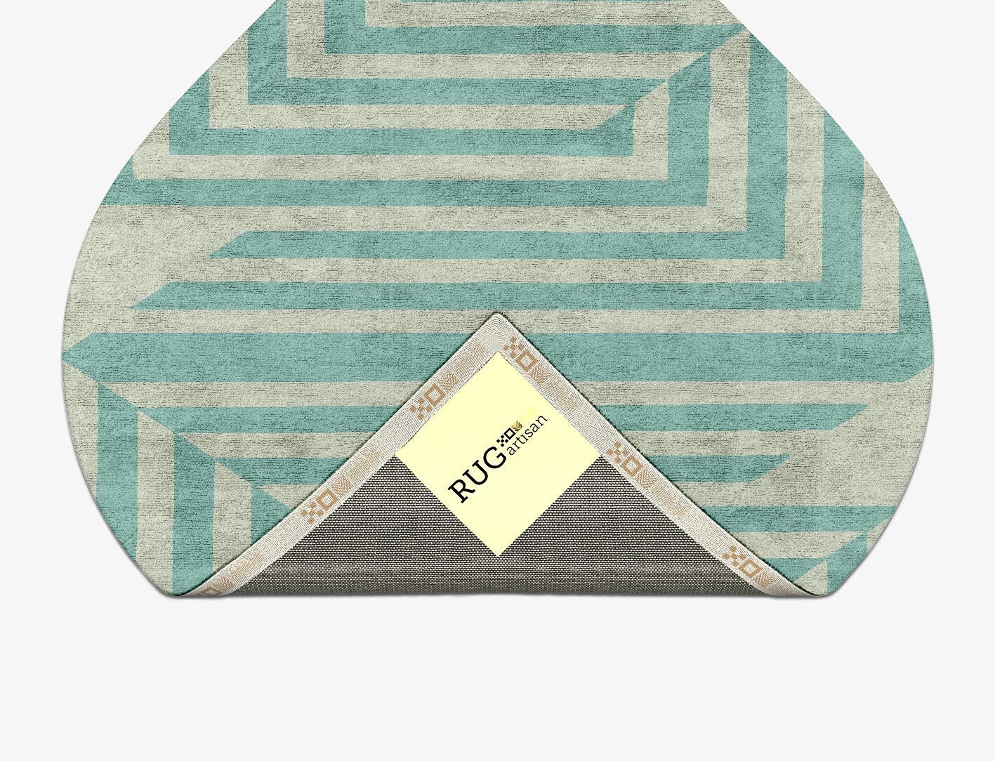 Mark Geometric Ogee Hand Tufted Bamboo Silk Custom Rug by Rug Artisan