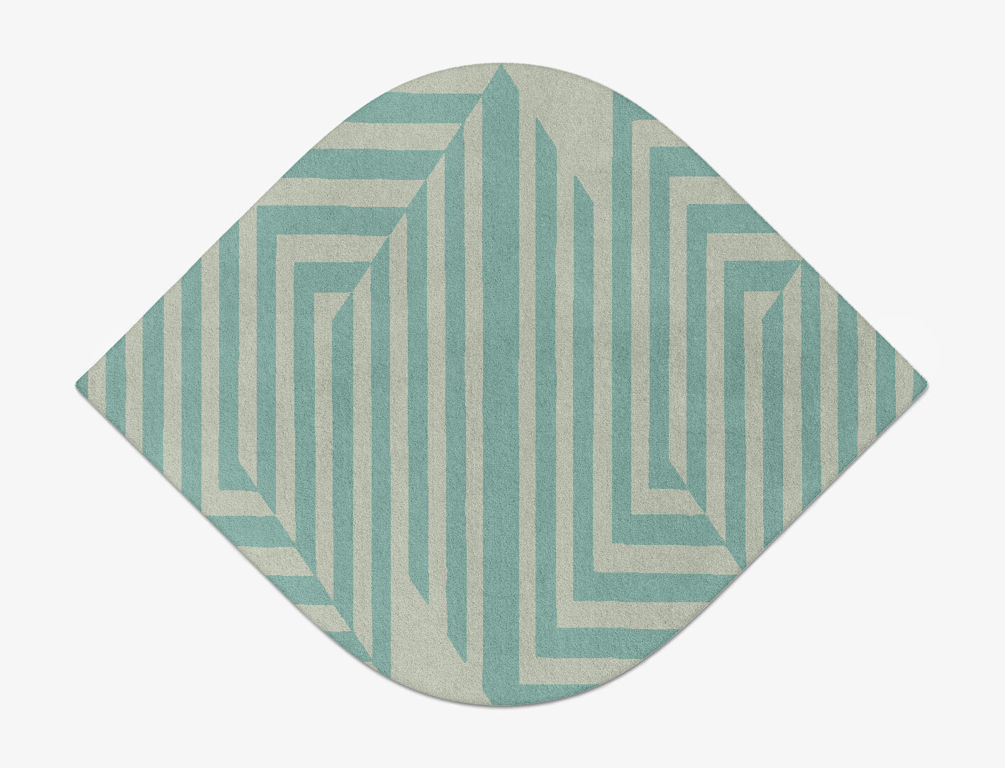 Mark Geometric Ogee Hand Tufted Pure Wool Custom Rug by Rug Artisan