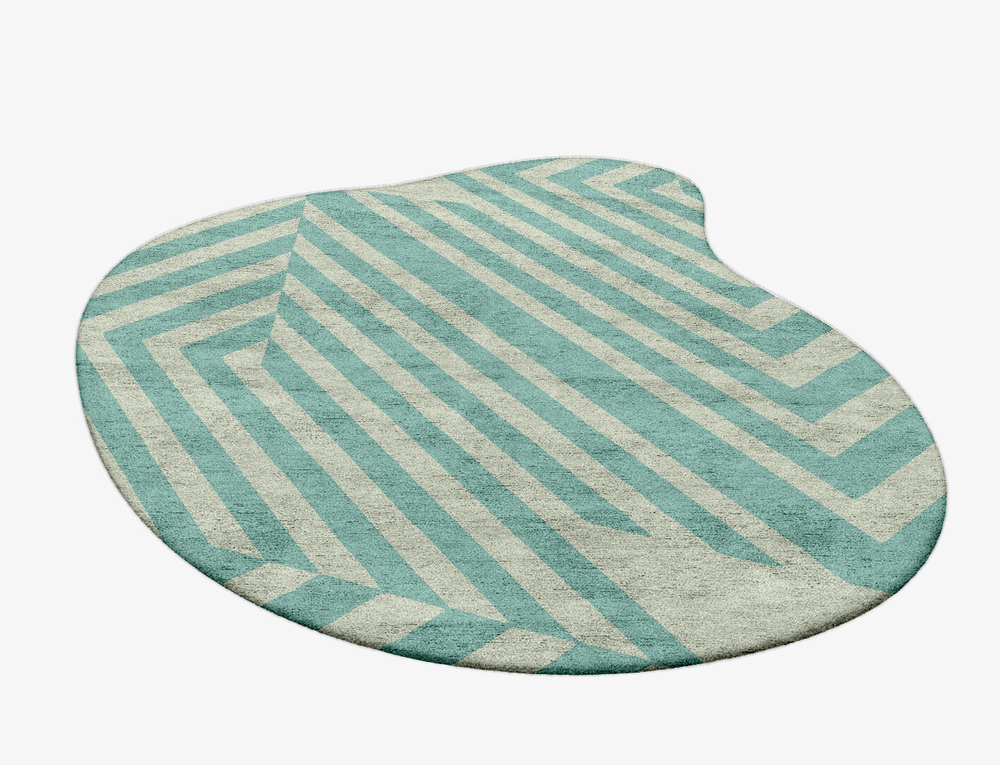 Mark Geometric Splash Hand Tufted Bamboo Silk Custom Rug by Rug Artisan