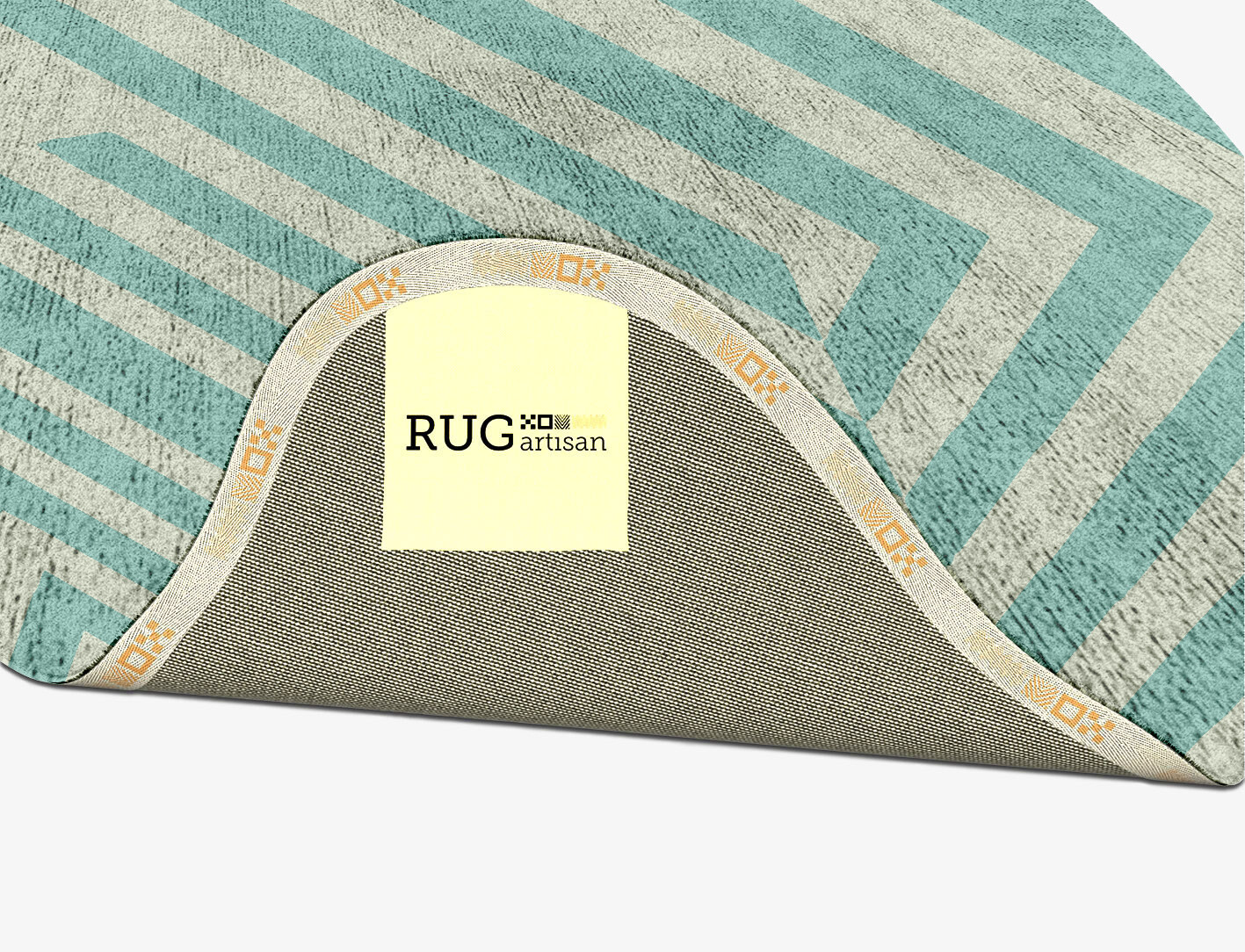 Mark Geometric Splash Hand Tufted Bamboo Silk Custom Rug by Rug Artisan