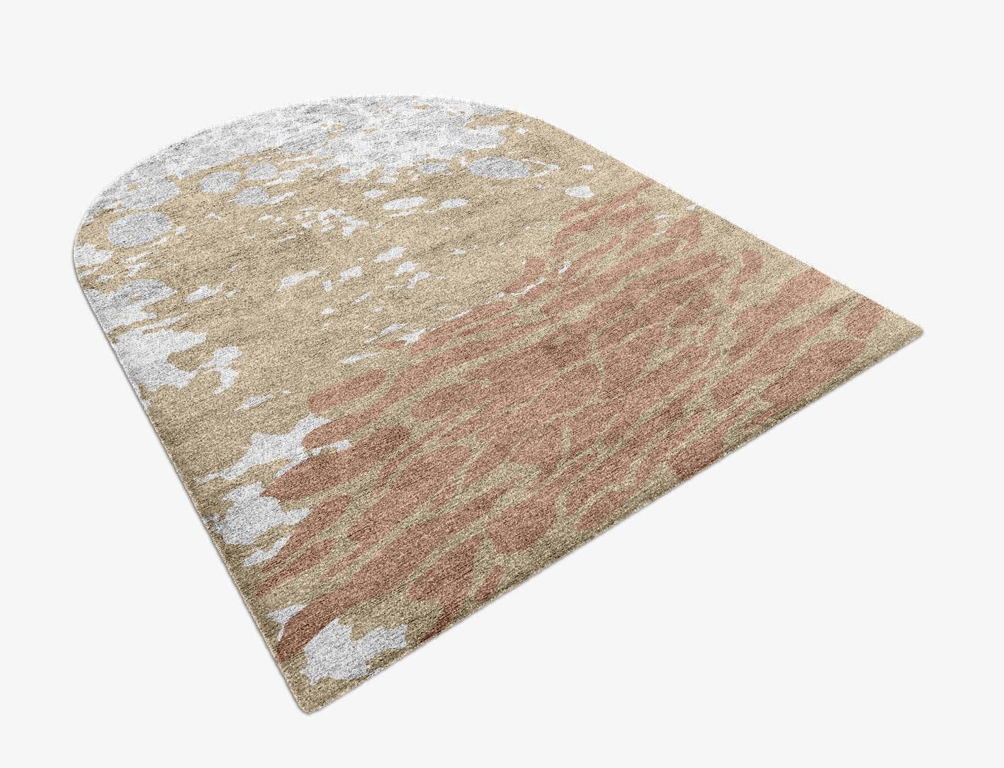 Marmoreal Terrazzo Play Arch Hand Knotted Bamboo Silk Custom Rug by Rug Artisan