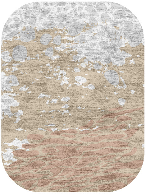 Marmoreal Terrazzo Play Oblong Hand Knotted Bamboo Silk Custom Rug by Rug Artisan