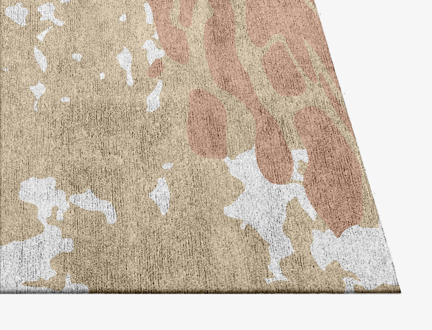Marmoreal Terrazzo Play Square Hand Knotted Bamboo Silk Custom Rug by Rug Artisan