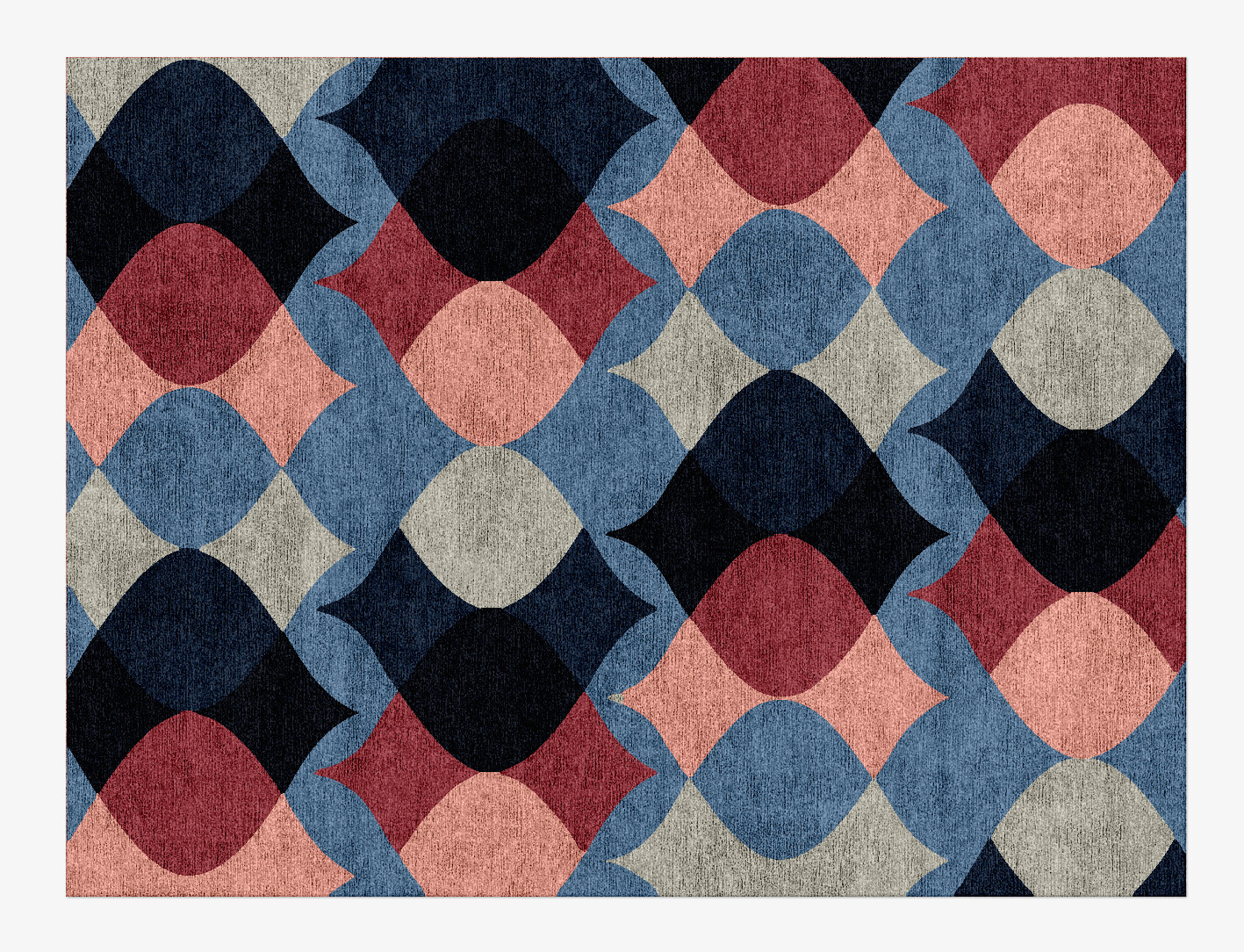 Marquise Geometric Rectangle Hand Knotted Bamboo Silk Custom Rug by Rug Artisan