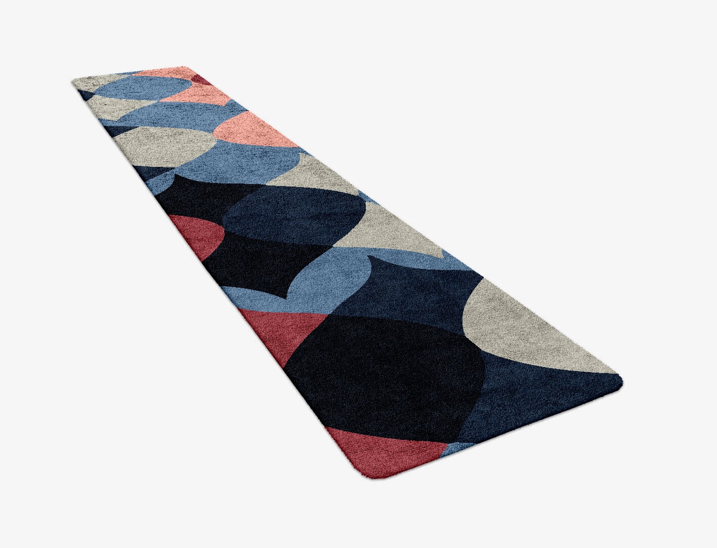Marquise Geometric Runner Hand Tufted Bamboo Silk Custom Rug by Rug Artisan