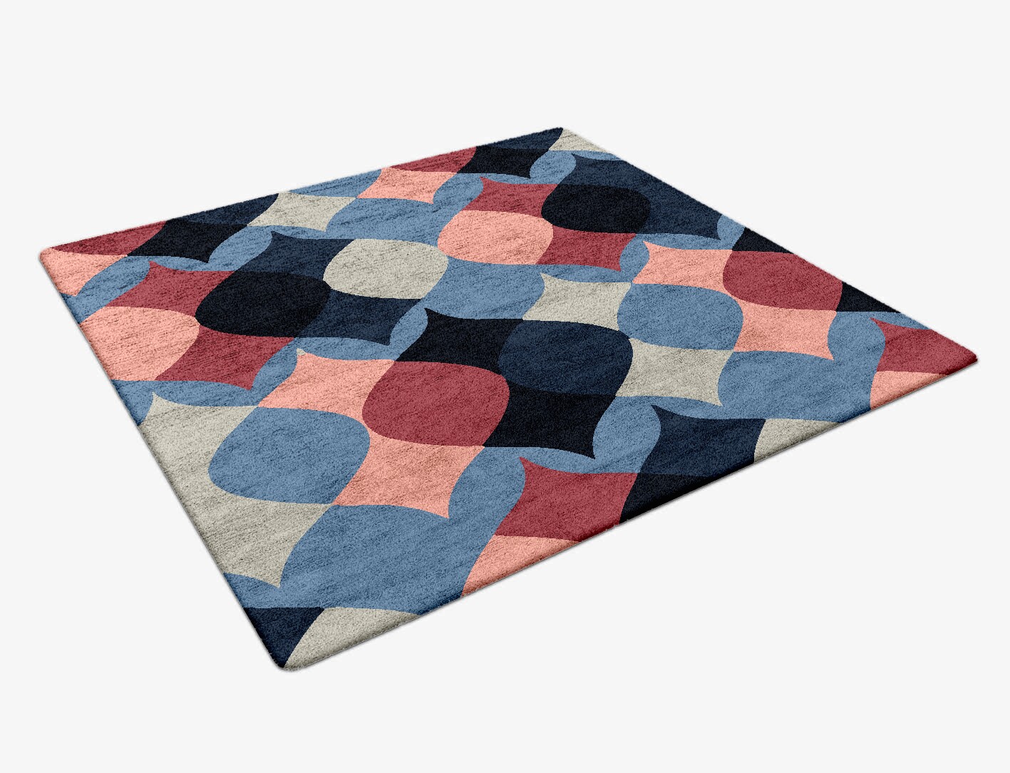 Marquise Geometric Square Hand Tufted Bamboo Silk Custom Rug by Rug Artisan